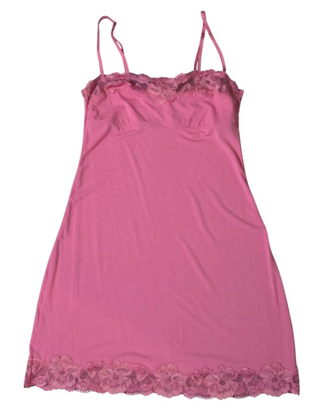 Victoria's Secret New Peony Pink Modal Straight Neck Slip Dress Sz XS NWT